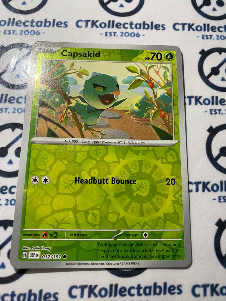 Capsakid Reverse Holo #012/191 Surging Sparks Pokémon TCG 2024