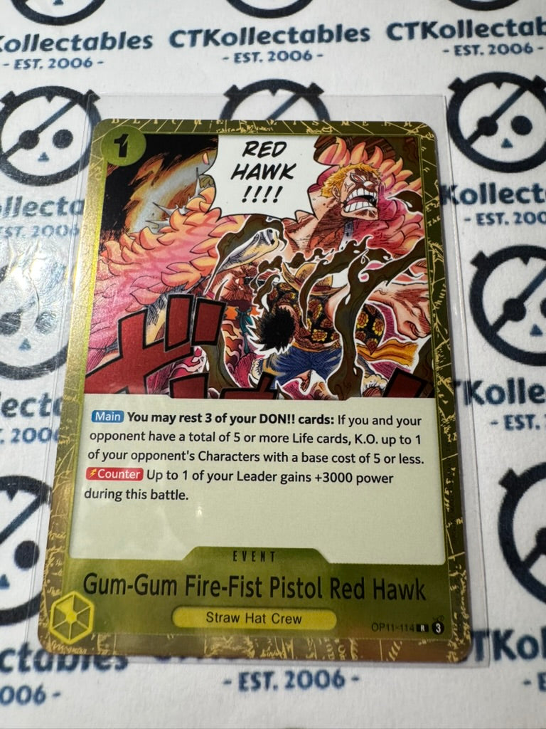 One Piece TCG Gum-Gum Fire-Fist OP11-114 FOIL A Fist of Divine speed NM/M