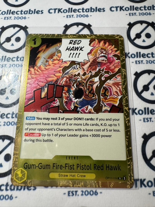 One Piece TCG Gum-Gum Fire-Fist OP11-114 FOIL A Fist of Divine speed NM/M