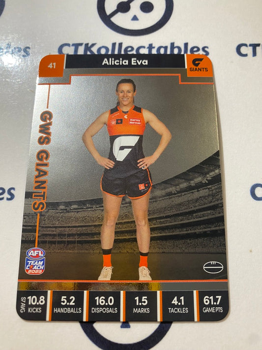 2023 AFLW Teamcoach Silver Card #41 Alicia Eva