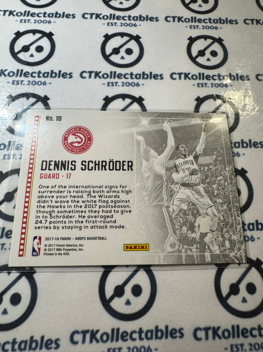 2017-18 NBA Panini Hoops Dennis Schroeder Lights Camera Action #10 Hawks