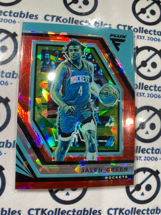 2022-23 NBA Panini FLUX Red Cracked Ice Prizm Jalen Green #152 Rockets