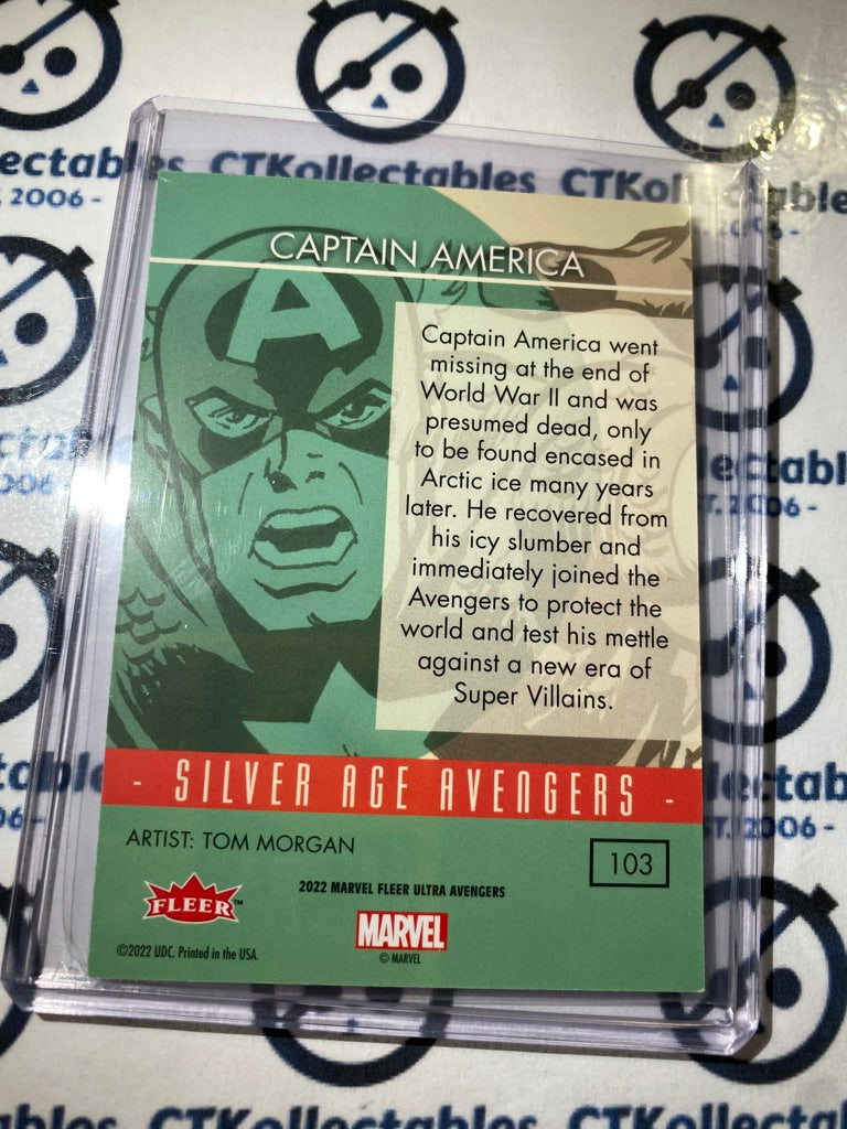 2022 Fleer Ultra Avengers Silver Age Avengers "Captain America" #103