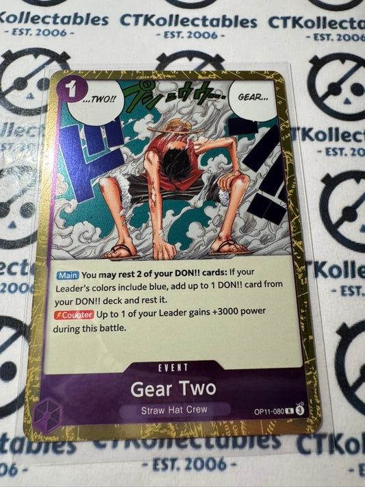 One Piece TCG Gear Two OP11-080 R FOIL A Fist of Divine speed NM/M