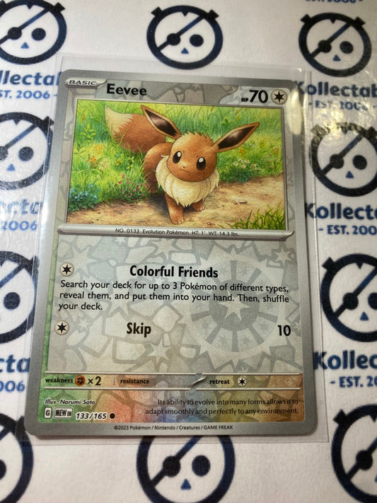 Eevee Reverse Holo #133/165 Scarlet & Violet 151 Pokemon Card