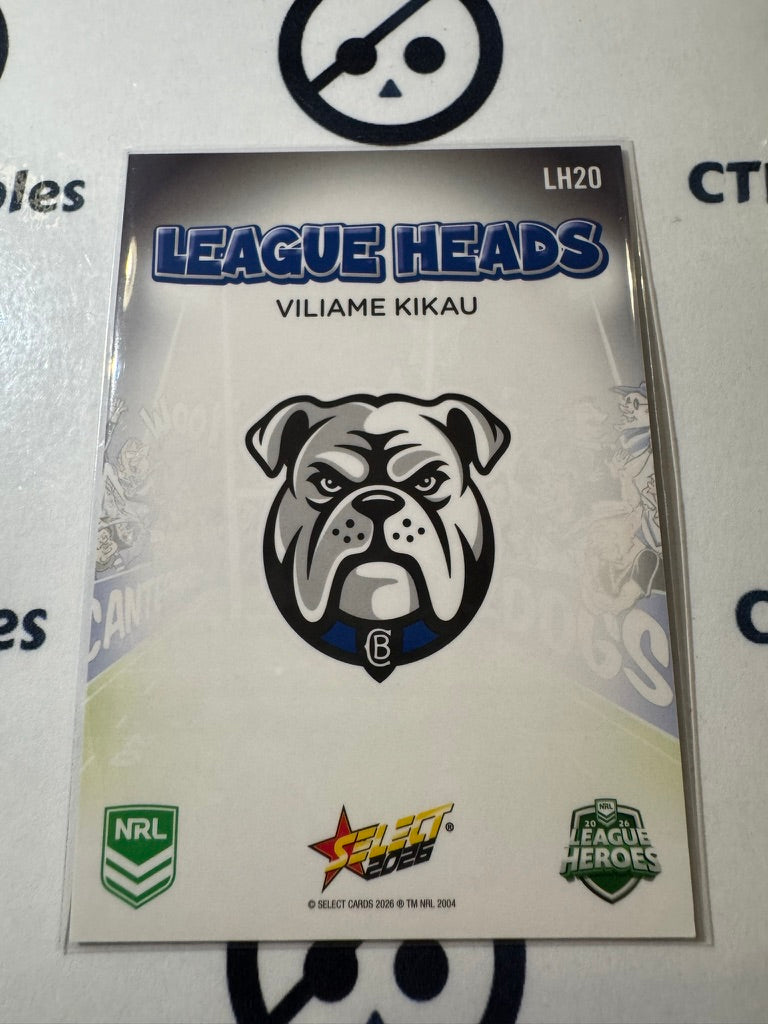 2026 Select NRL League Heroes League Heads #LH20 Viliame Kikau Bulldogs