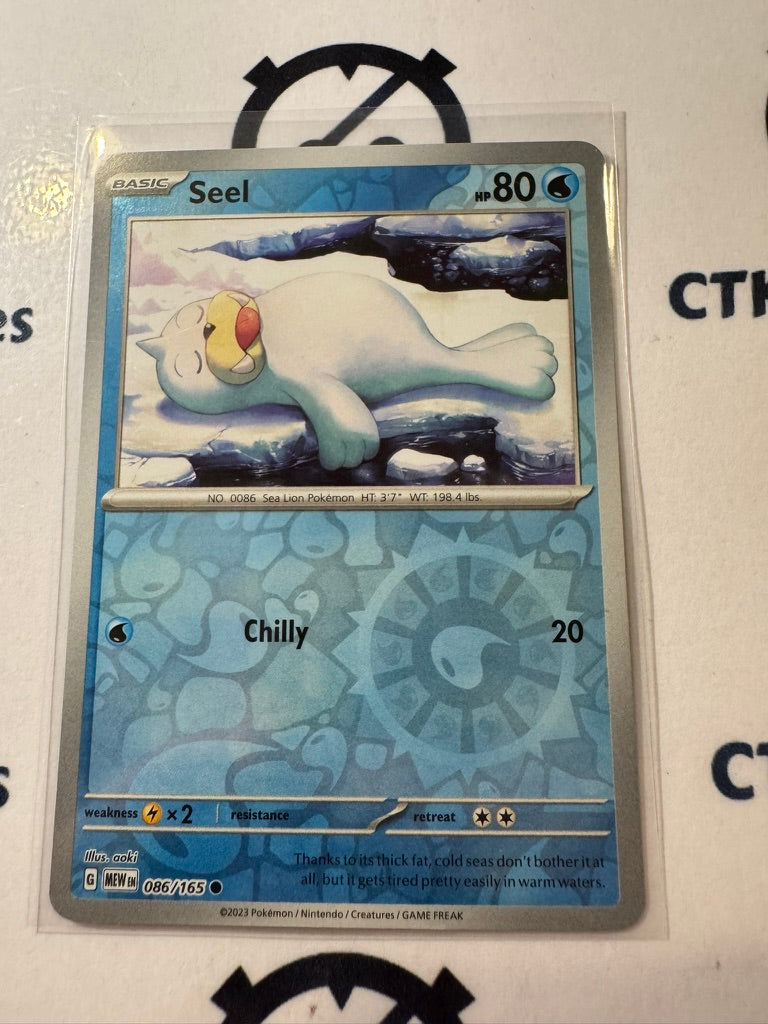 Seel Reverse Holo #086/165 Scarlet & Violet 151 Pokemon Card