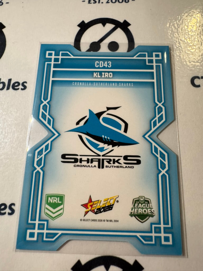 2026 Select NRL League Heroes Colours Diecut #CD143 KL Iro Sharks