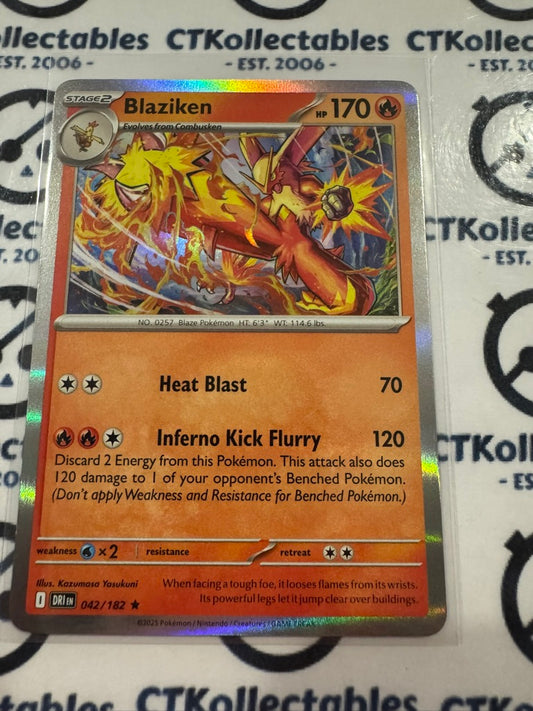 Blaziken Holo Rare #042/182 Scarlet & Violet Destined Rivals Pokemon Card
