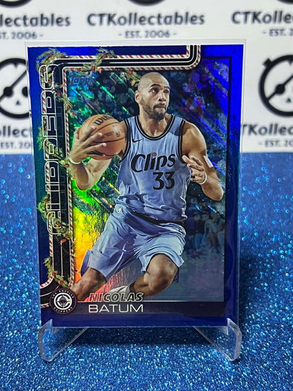 2025-26 Topps Holiday NBA Blue Metallic Glitter H116 Nicolas Batum Clippers