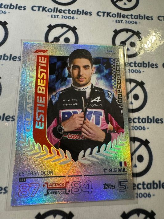 2024 Topps Turbo Attax F1 - Esteban Ocon GLADIATOR Estie Bestie Mirror Foil #321