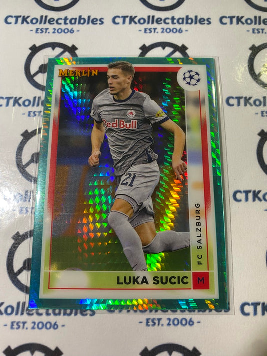 2022/23 Topps Merlin UEFA Luka Sucic Aqua Prism Refractor #69 FC Salzburg