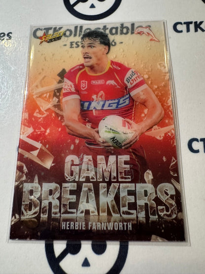2026 Select NRL League Heroes Game Breakers #GB34 Herbie Farnworth Dolphins