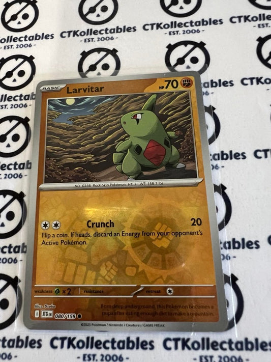 Larvitar Reverse Holo #080/159 Journey Together Pokemon Card TCG