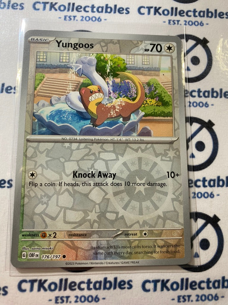 Yungoos Reverse Holo #176/197 2023 Obsidian Flames Pokemon Card