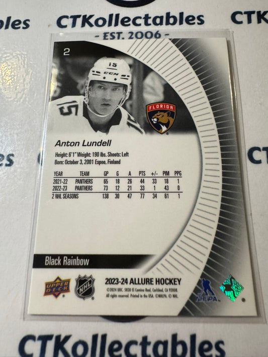 2023-24 NHL Upper Deck Allure Anton Lindell Black Rainbow #2 Panthers