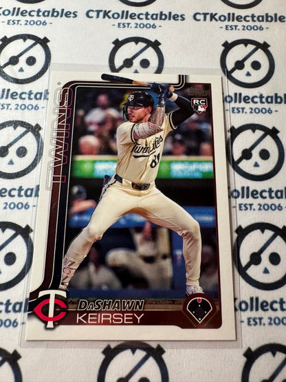 2025 Topps Series 2 Baseball Rookie Card #605 DaShawn Keirsey Minnesota Twins R