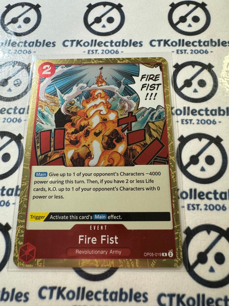 One Piece Fire Fist #OP05-019 R Foil Awakening of the New Era Card