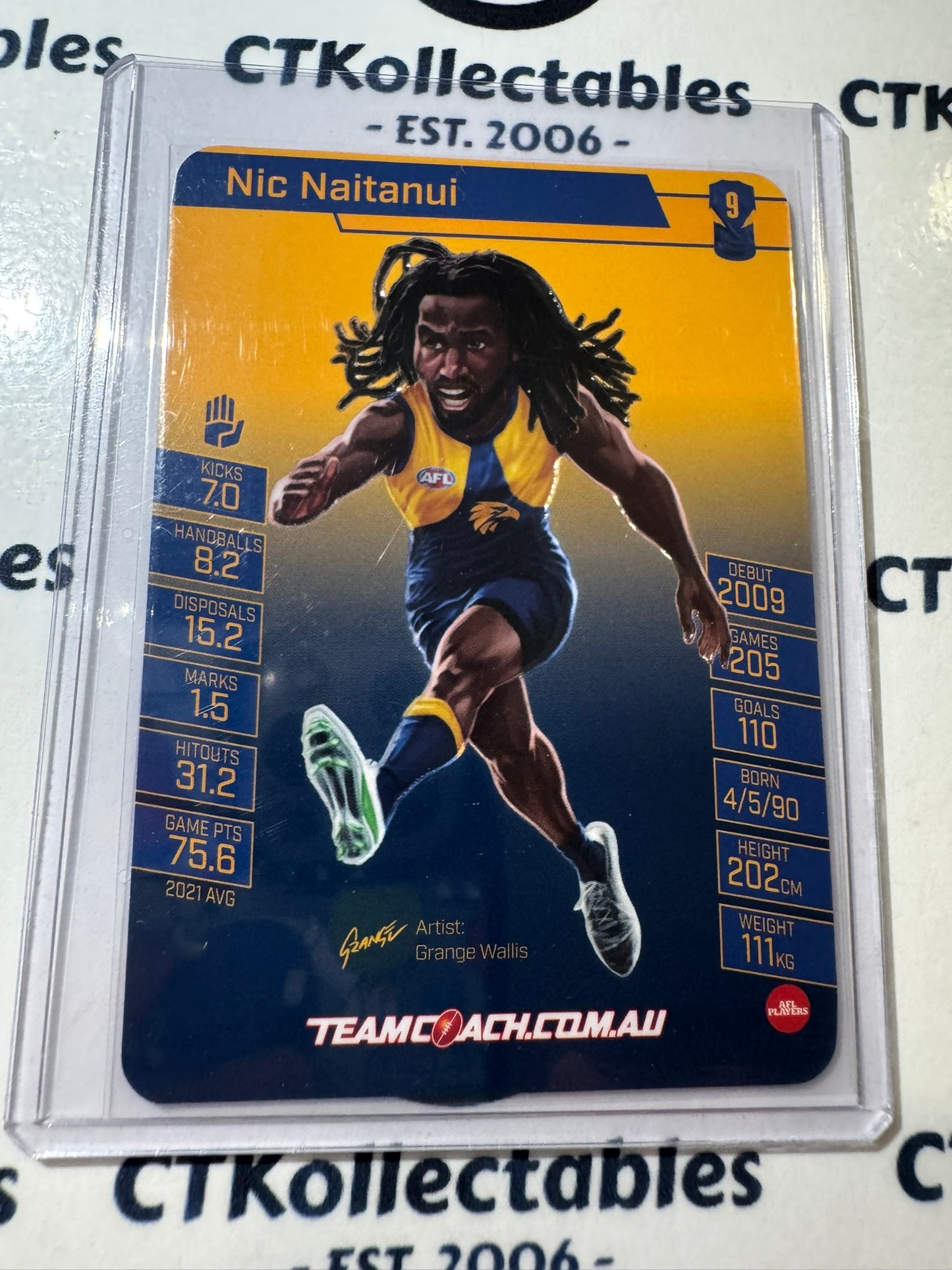 2022 AFL Teamcoach Nic Naitanui Star Wildcard SW-17 Eagles