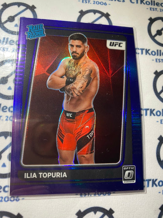 2022 UFC Panini Optic Rated Rookie ilia Topuria Purple Velocity Prizm #110 RC