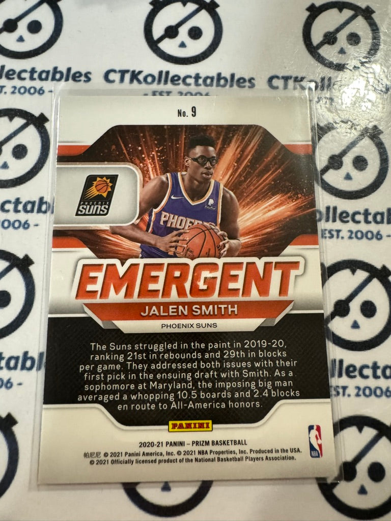 2020-21 NBA Panini Prizm Jalen Smith Emergent #9 Suns
