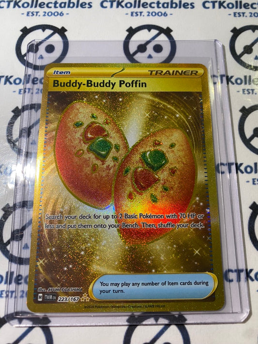 Buddy-Buddy Poffin Gold Secret Rare #223/167 Twilight Masquerade Pokemon Card