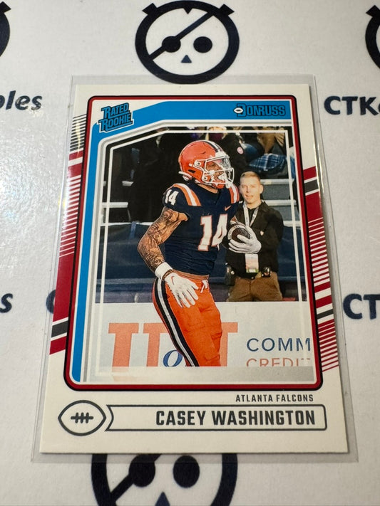 2024 NFL Panini Donruss Rated rookie #392 Casey Washington Falcons