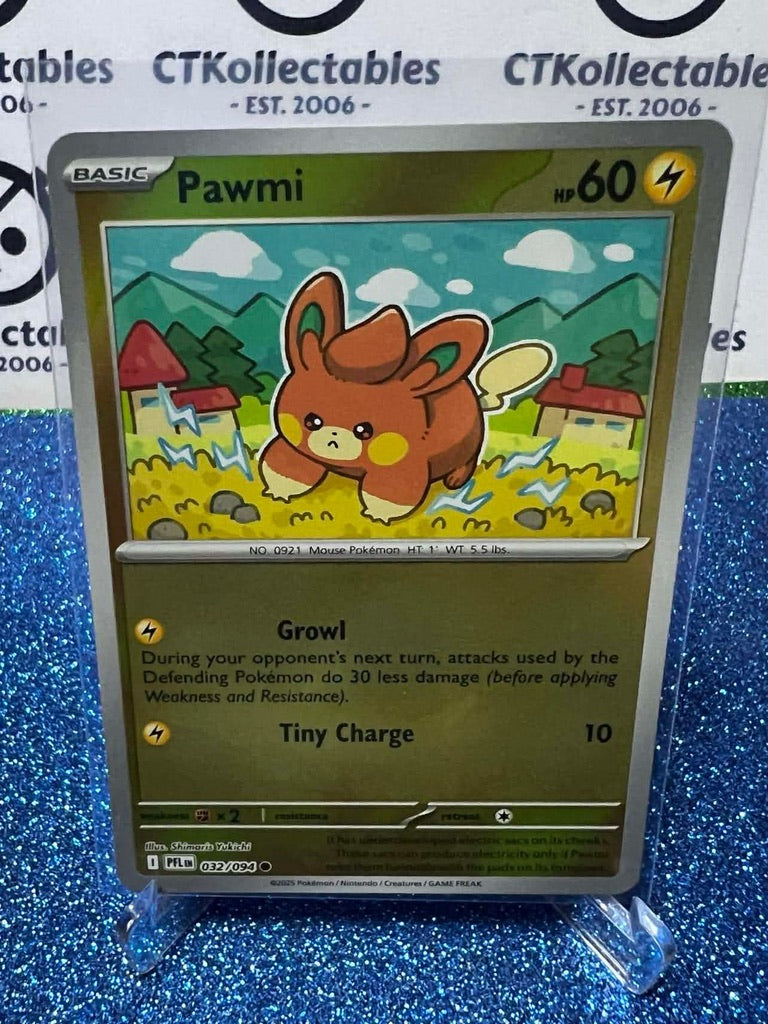 Pawmi Reverse Holo #032/094 Phantasmal Flames Pokemon