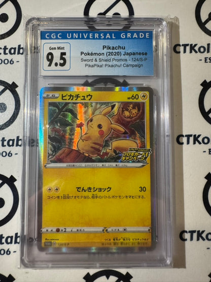 2020 POKEMON - CGC 9.5 Pika Campaign Pikachu 124/S-P Japanese Promo Holo