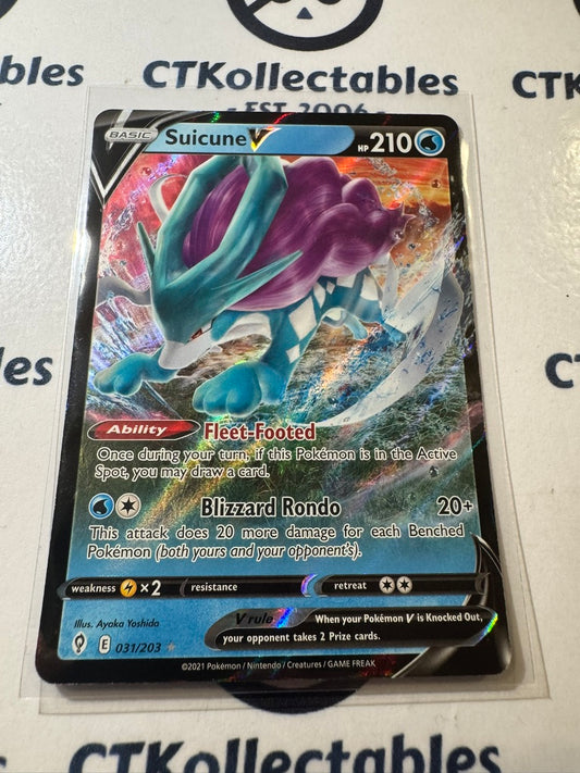 Suicune V Ultra Rare #031/203 Pokemon Sword & Shield Evolving Skies