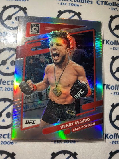 2022 UFC Panini Optic Henry Cejudo Silver Holo Prizm #77 Banamweight