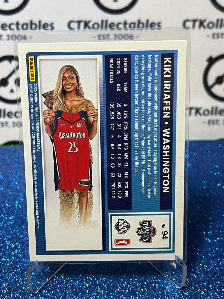 2025 Panini Donruss WNBA Rated Rookie #94 Kiki Iriafen Washington Mystics