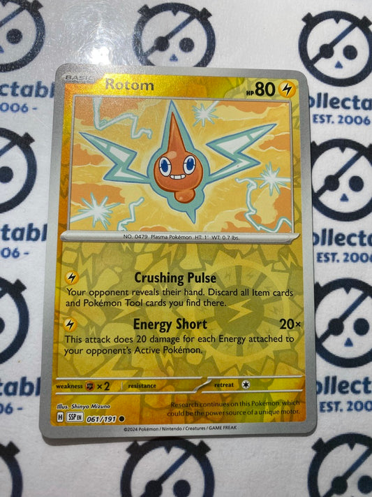 Rotom Reverse Holo #061/191 Surging Sparks Pokémon TCG 2024