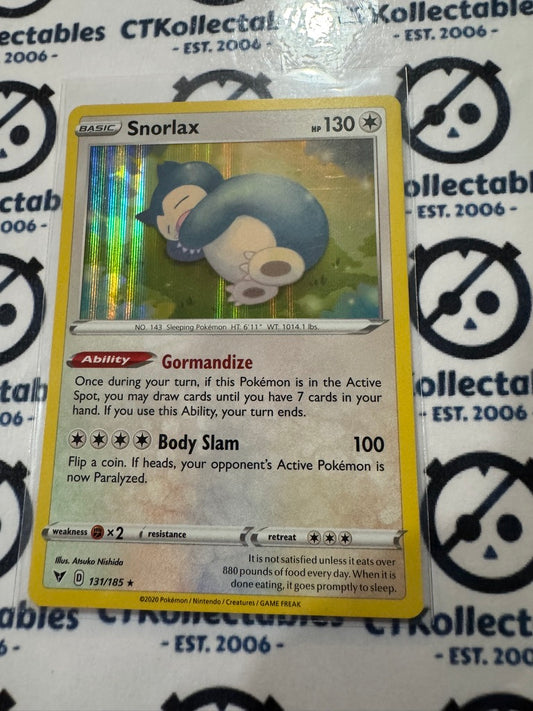 Snorlax 131/185 Holo Rare Pokemon Card Vivid Voltage