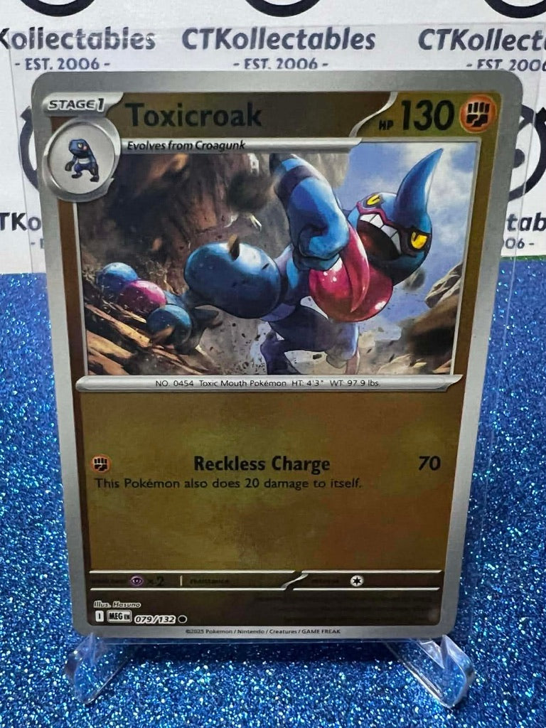 Toxicroak Reverse Holo #079/132 Mega Evolution Pokemon