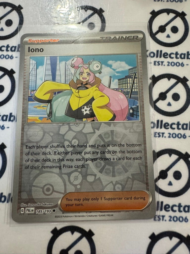 Iono Reverse Holo#185/193 Scarlet & Violet Paldea Evolved Pokemon Card