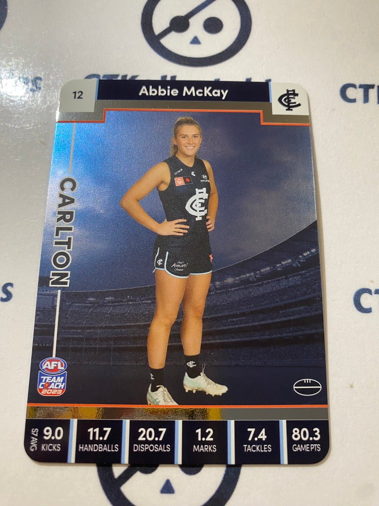 2023 AFLW Teamcoach Silver Card #12 Abbie McKay