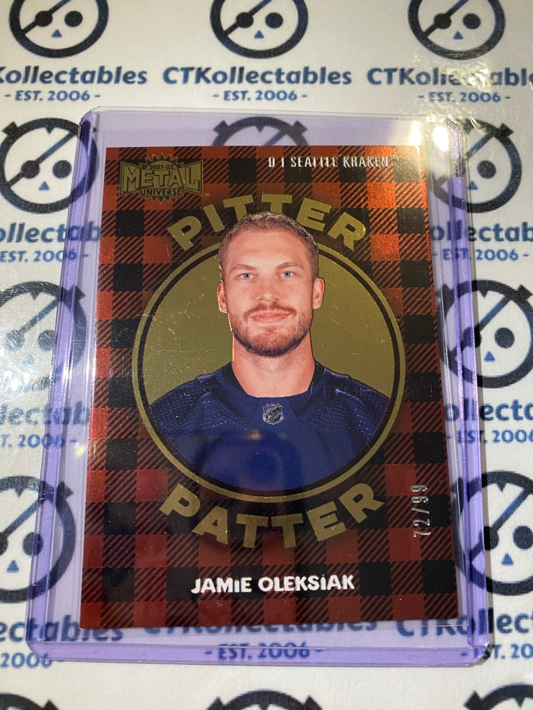 2021/22 Skybox NHL Metal Universe Pitter Patter Gold Jamie Oleksiak #72/99