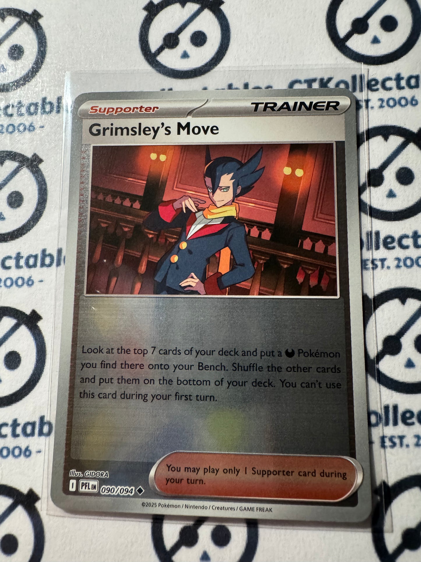 Grimsley's Move Reverse Holo #090/094 Phantasmal Flames Pokemon