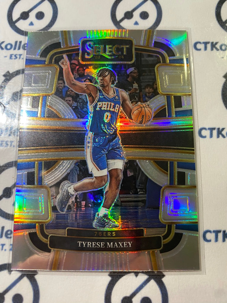 2023-24 Panini NBA Select Tyrese Maxey Silver Prizm #44 76ers