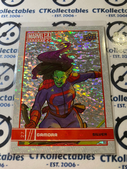 2021-22 Upper Deck Marvel Annual Gamora # 27 Silver Sparkle Parallel