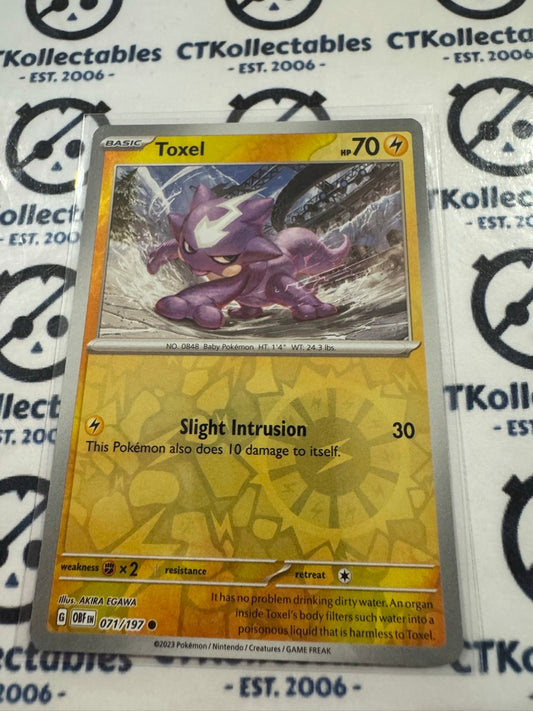 Toxel Reverse Holo #071/197 2023 Obsidian Flames Pokemon Card