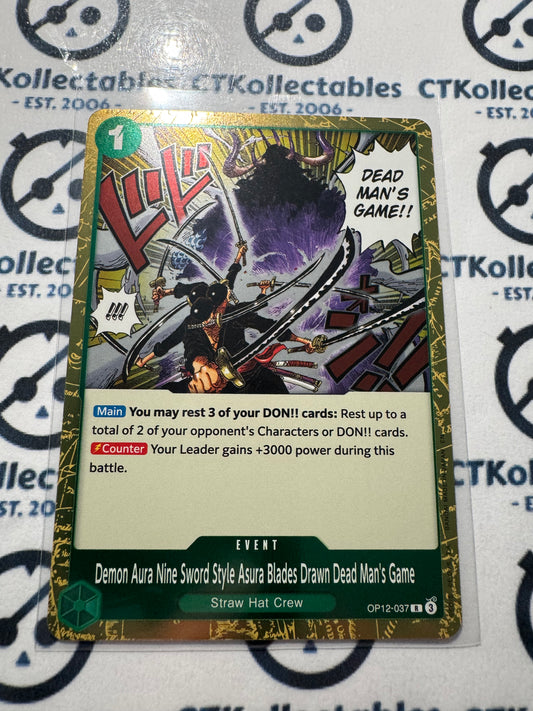 One Piece : Legacy of the Master FOIL OP12-037 –Demon Aura Nine Sword Style Rare