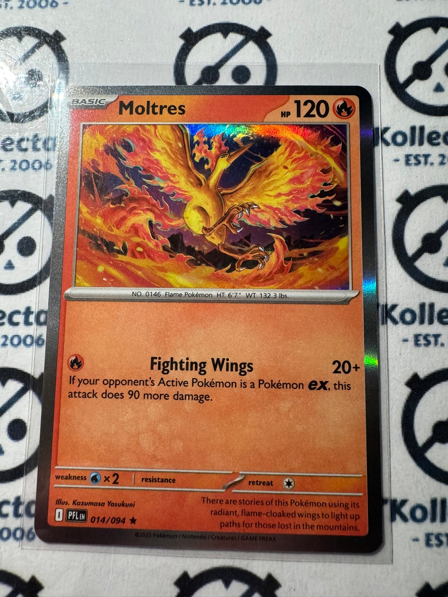 Moltres Holo Rare #014/094 Phantasmal Flames Pokemon