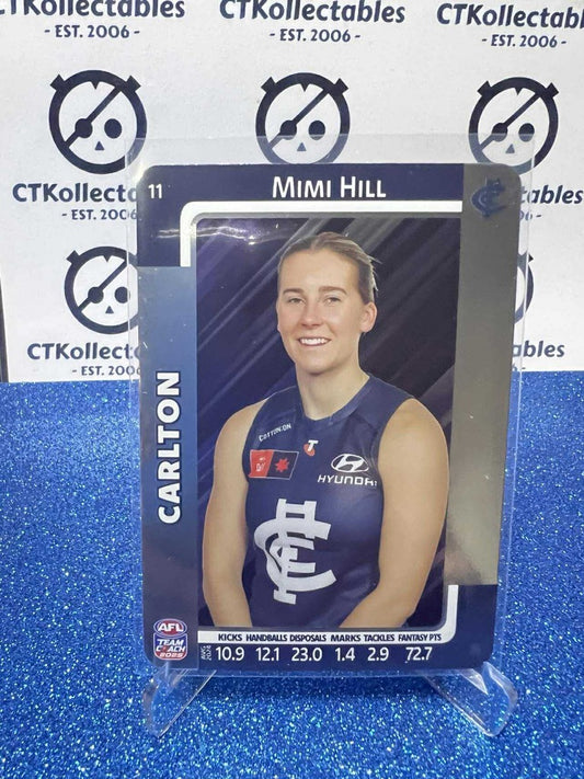 2025 AFLW Teamcoach Silver #11 Mimi Hill Blues
