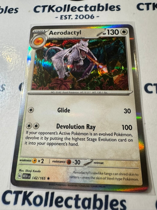 Arodactyl Holo Rare #142/165 Scarlet & Violet 151 Pokemon Card