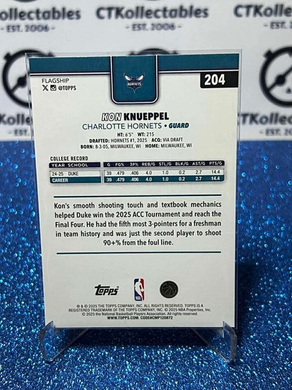 2025-26 Topps Flagship Rookie card #204 Kon Knueppel Charlotte Hornets RC