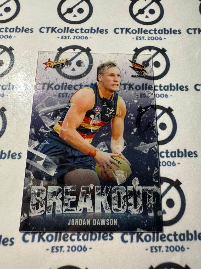 2025 AFL Footy Stars Breakout Jordan Dawson #B1 Crows