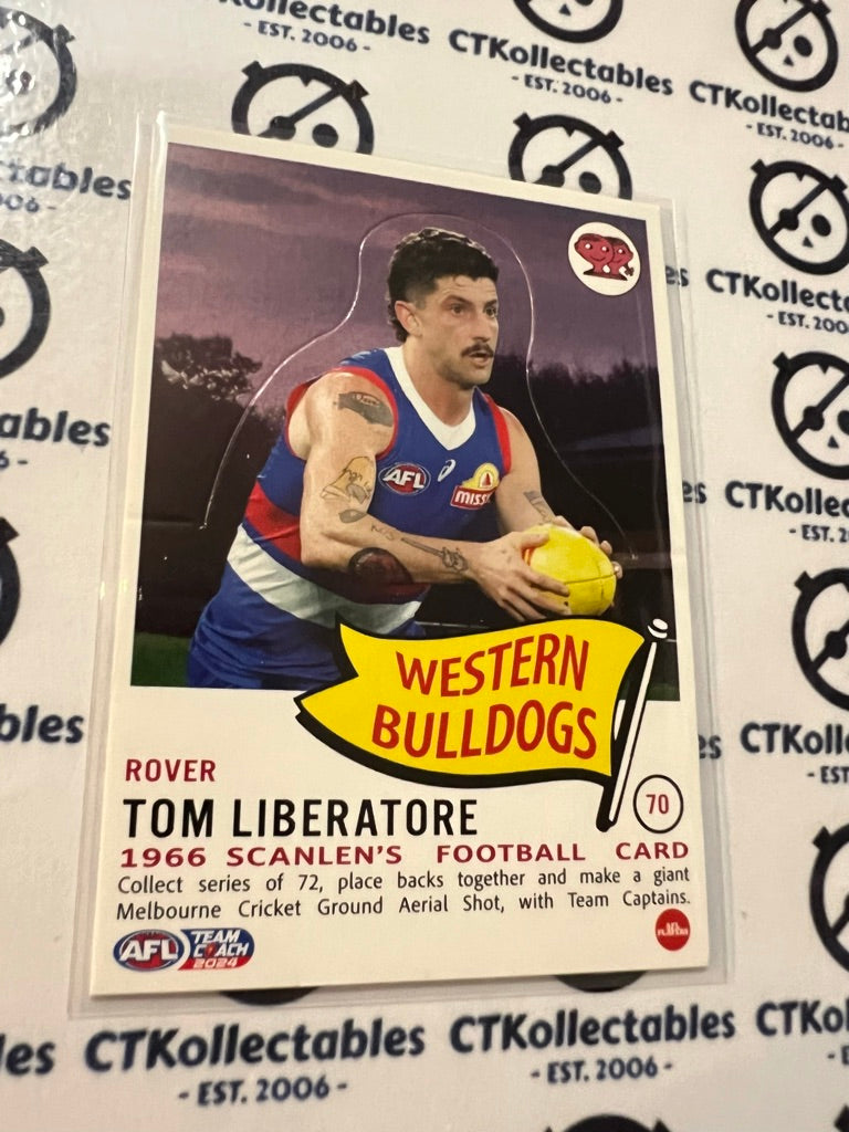 2024 AFL Teamcoach Scanlens Die-Cut Tom Liberatore #70 Bulldogs