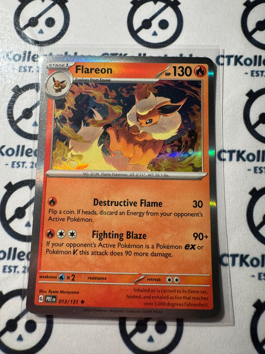 Flareon Holo Rare #013/131 Prismatic Evolutions Pokemon Card